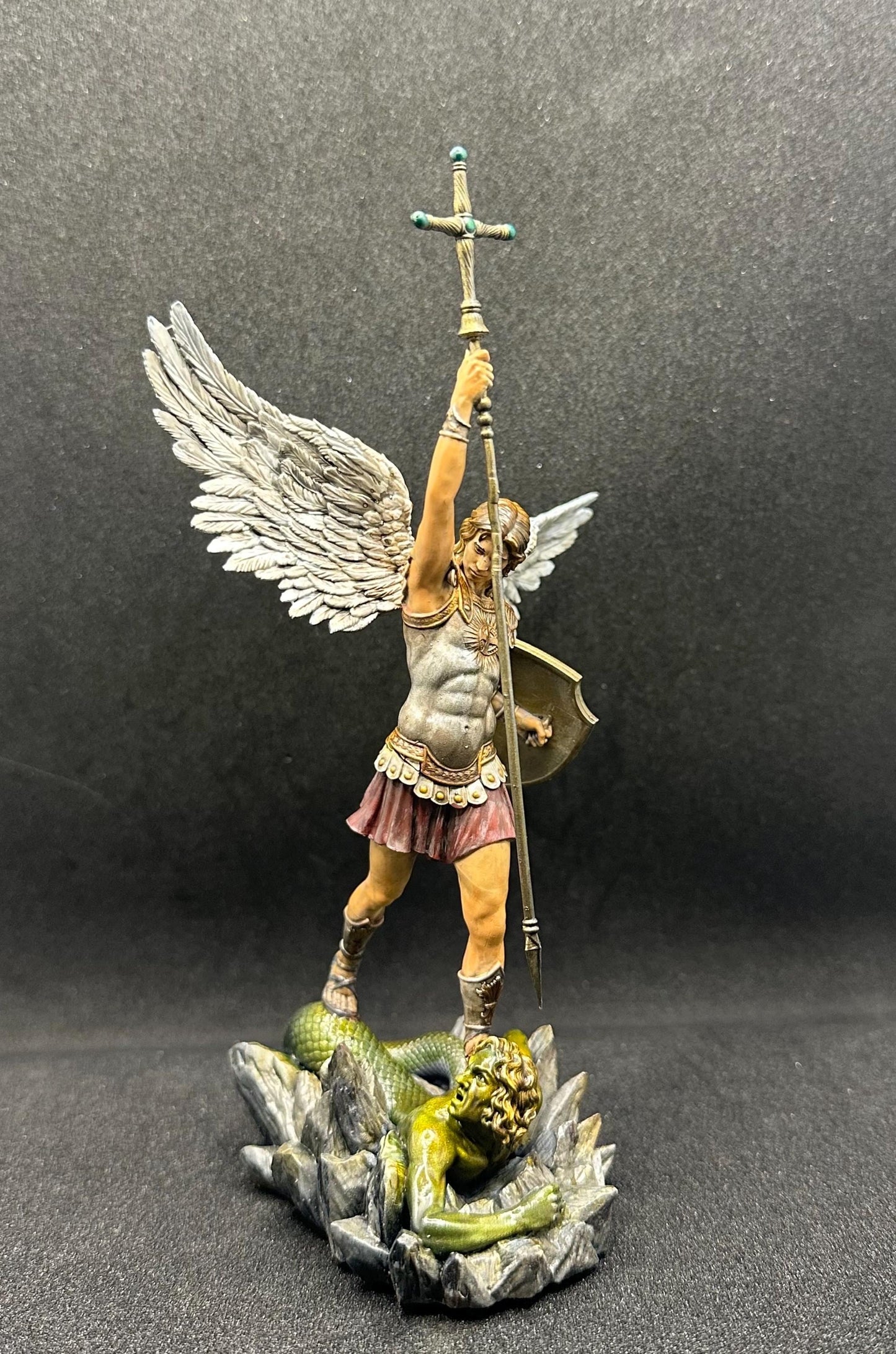 Archangel Michael Statue – Hand-Painted Resin Angel Figurine