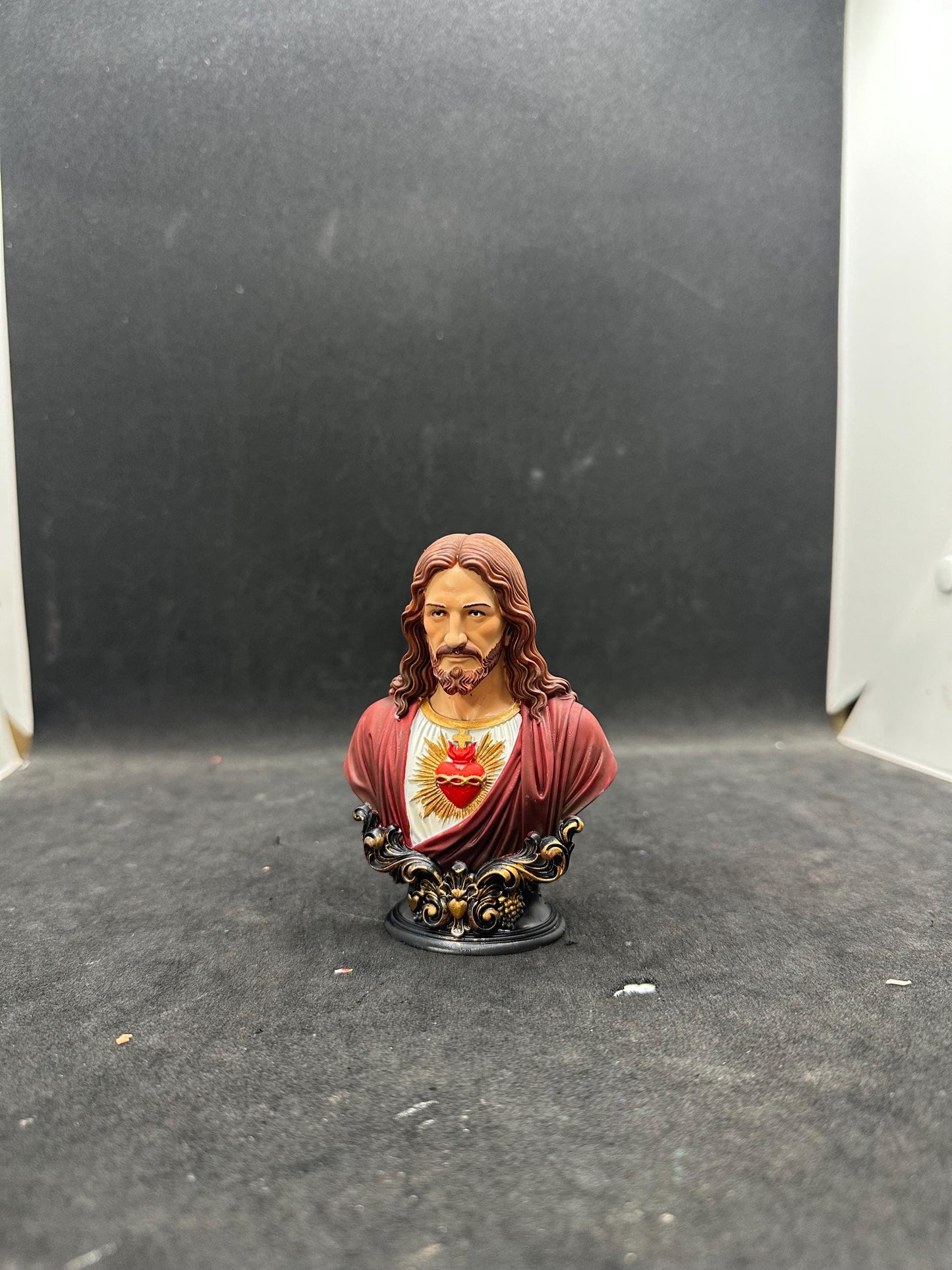 Sacred Heart Jesus Bust Sculpture, Christian Home Decor, Religious Figurine