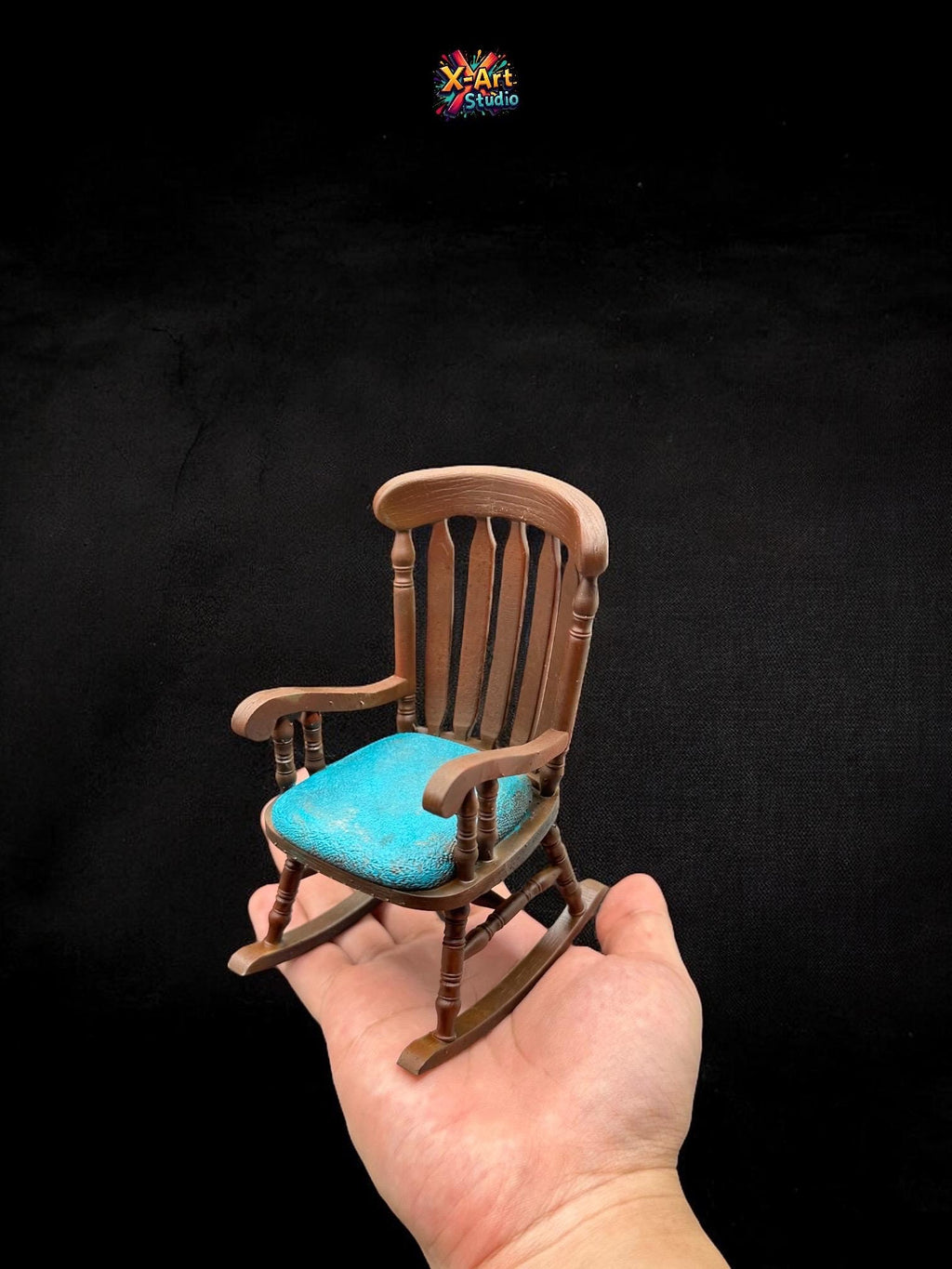 Annabelle On Rocking Chair: Hand-Painted 3D Resin Horror Figure