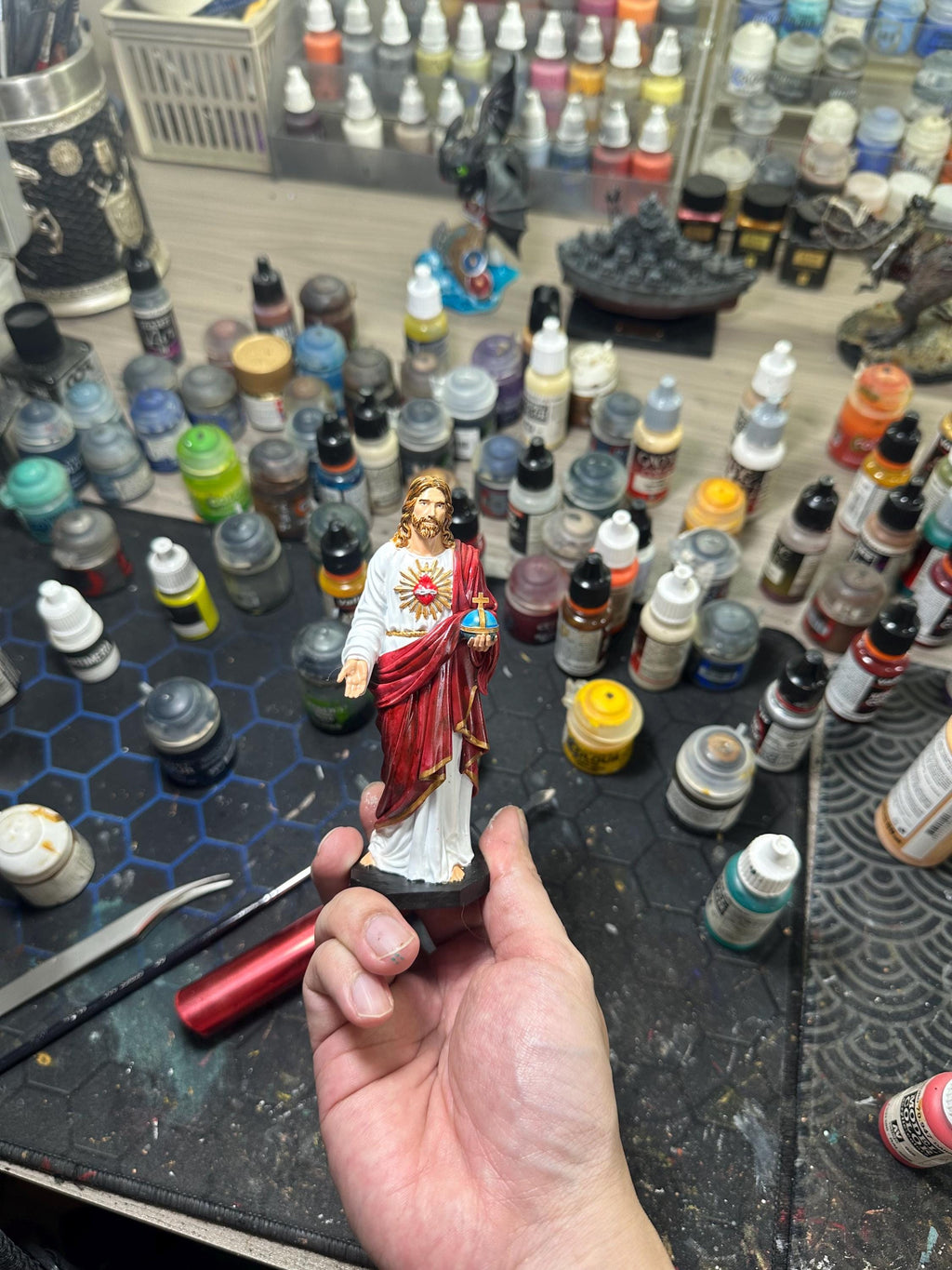 Jesus Christ Statue - Highly Detailed 3D Resin Hand-Painted Figure