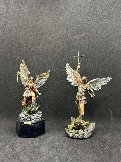 Archangel Michael Statue – Hand-Painted Resin Angel Figurine