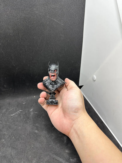 Batman Zombie Cosplay Bust - The Undead Dark Knight Hand-Painted Resin - Horror DC Collector Gift
