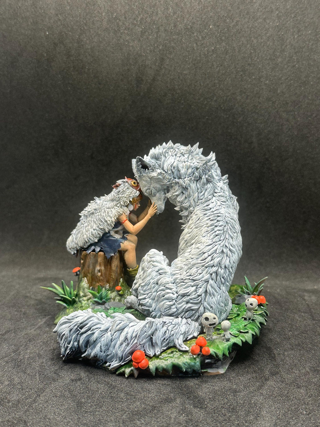 San and Moro: Princess Mononoke Hand-Painted Resin Figure