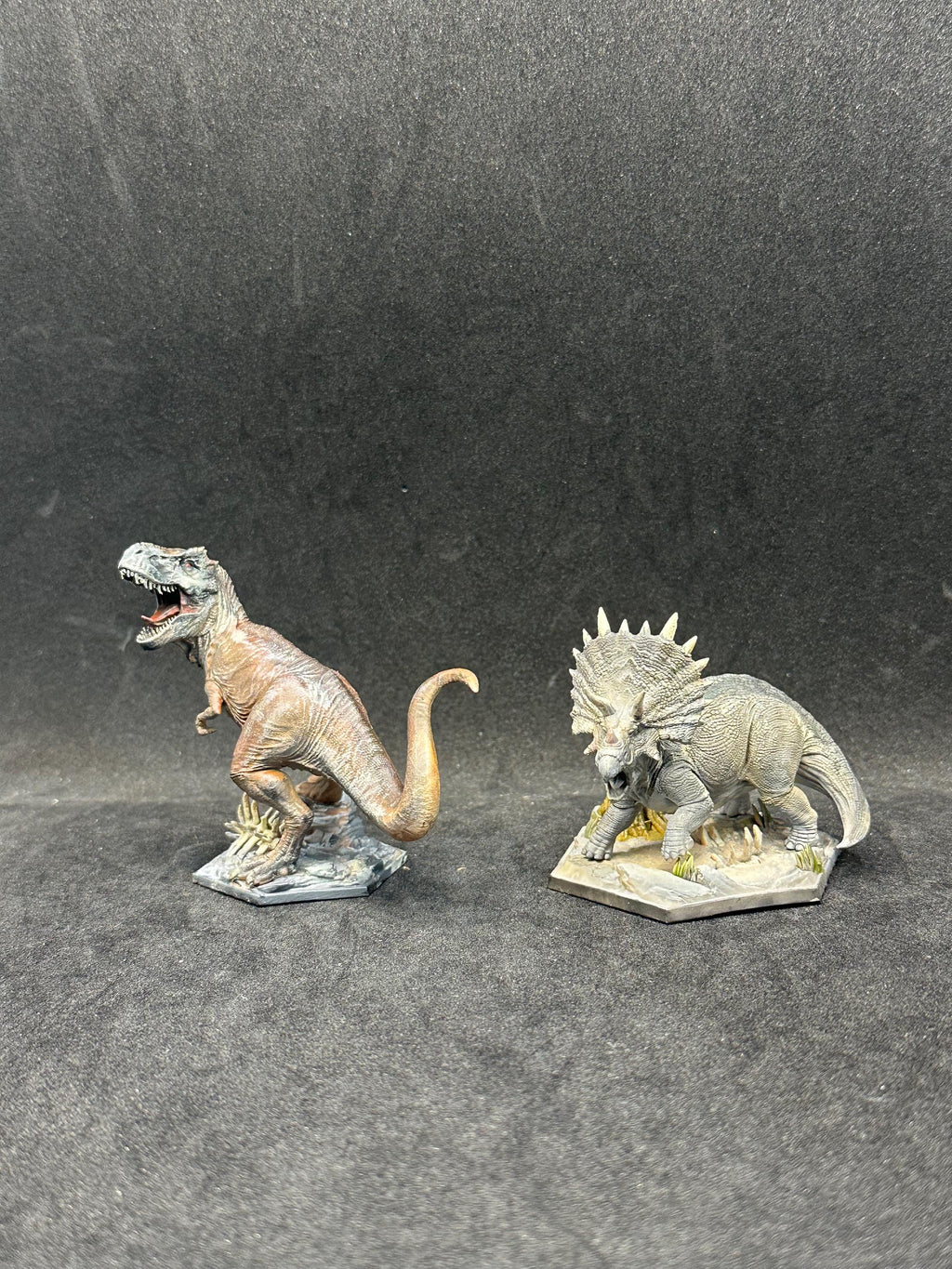 Realistic Triceratops Dinosaur - Hand-Painted Resin Paleo Art Figure - Natural History Collector Gift