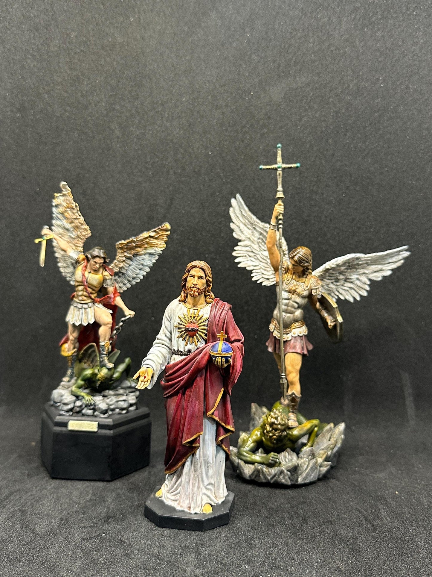 Archangel Michael Statue – Hand-Painted Resin Angel Figurine