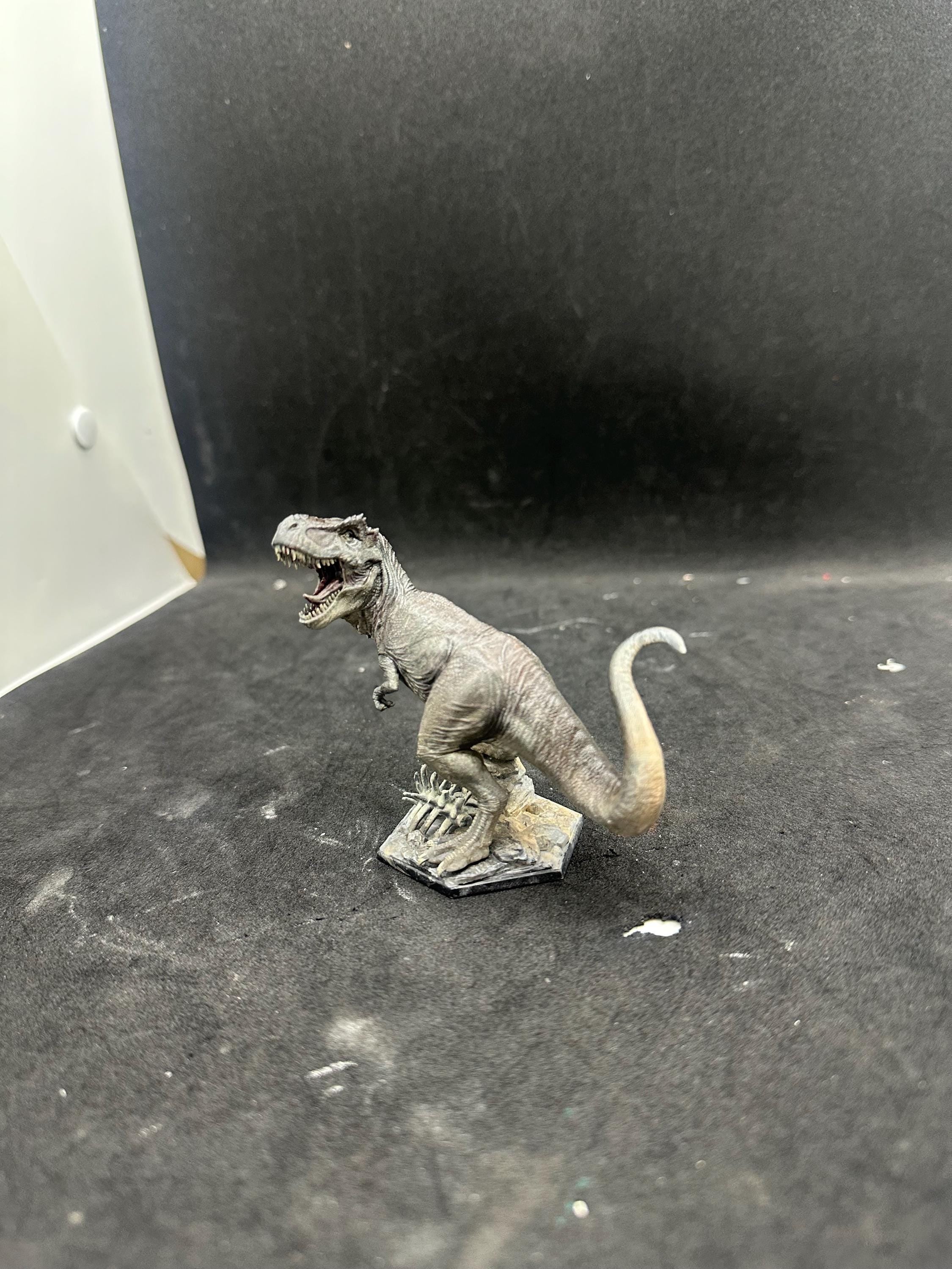 T-REX Dinosaur Hand-Painted Resin Figurine - Hyper-Detailed 3D Printed Statue - Paleontology Collector Gift