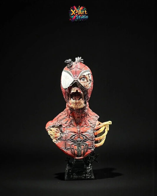 Spider-Man Zombie Cosplay Bust - Hand-Painted Resin Horror Marvel Collector Gift