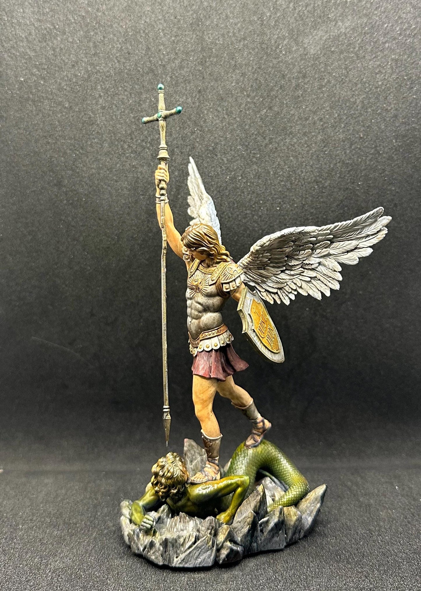 Archangel Michael Statue – Hand-Painted Resin Angel Figurine