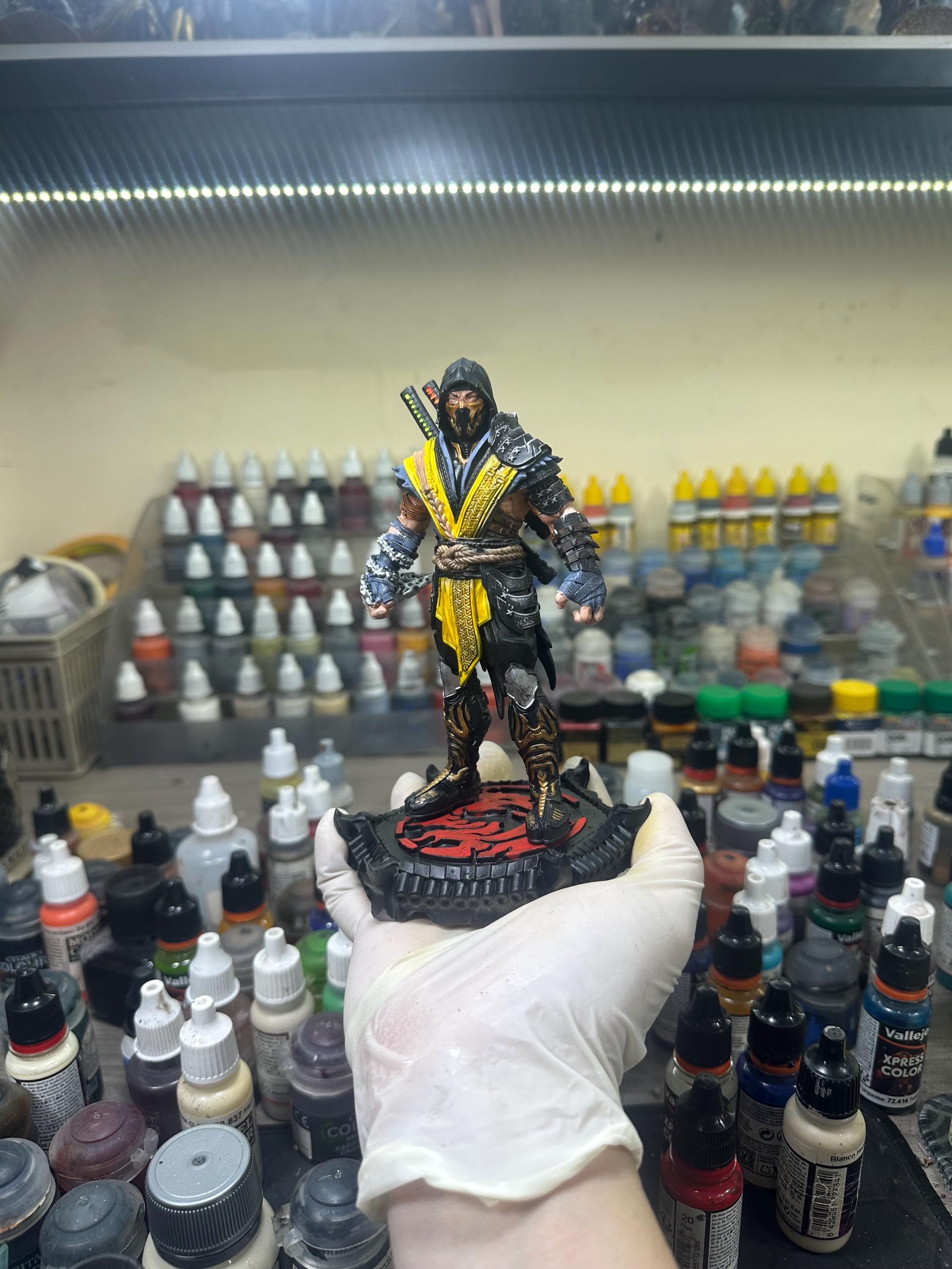 Scorpion Mortal Kombat Figure | Hand-Painted Resin Game Art Statue