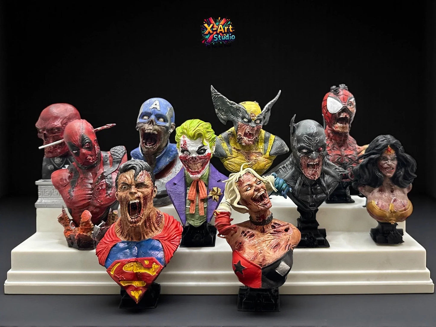Spider-Man Zombie Cosplay Bust - Hand-Painted Resin Horror Marvel Collector Gift
