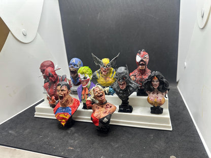 Harley Quinn Zombie Figure: Hand-Painted Resin Horror DC Fan Art