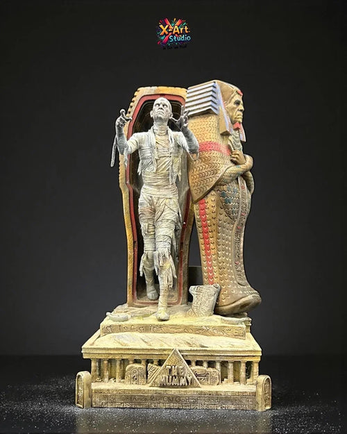 The Mummy Diorama - 3D Resin Hand-Painted Figure - Universal Monsters (1932 Film), Classic Horror Collector's Gift