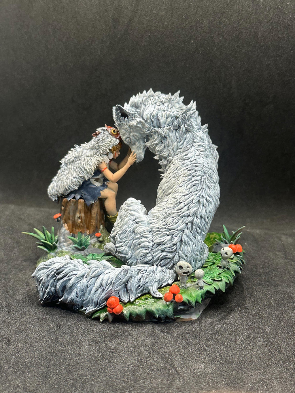San and Moro: Princess Mononoke Hand-Painted Resin Figure