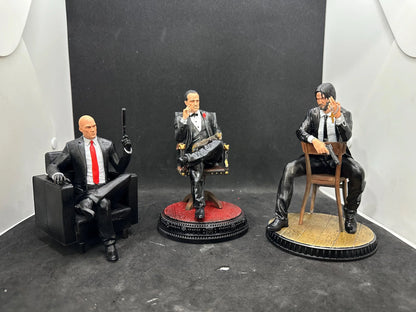 The Godfather Vito Corleone with Cat Hand-Painted Figure Mafia Movie Art