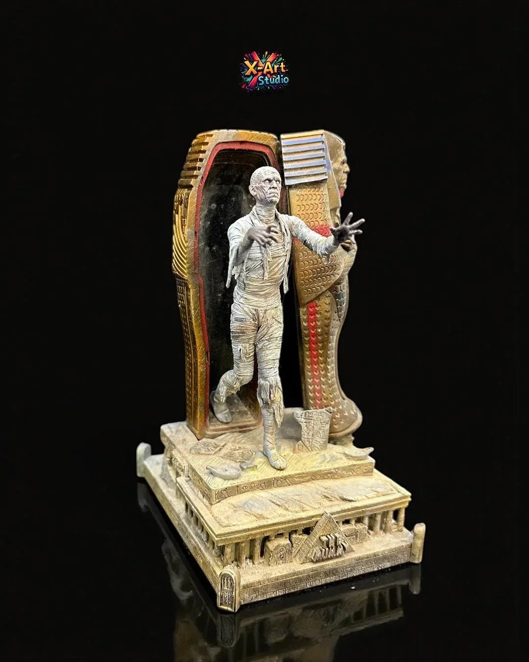 The Mummy Diorama - 3D Resin Hand-Painted Figure - Universal Monsters (1932 Film), Classic Horror Collector's Gift