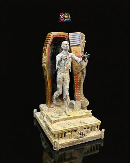 The Mummy Diorama - 3D Resin Hand-Painted Figure - Universal Monsters (1932 Film), Classic Horror Collector's Gift