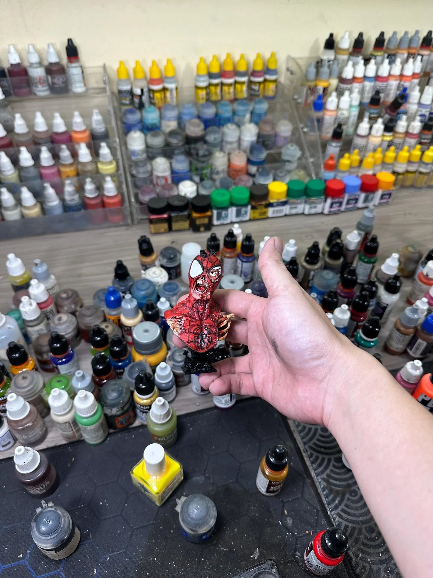 Spider-Man Zombie Cosplay Bust - Hand-Painted Resin Horror Marvel Collector Gift
