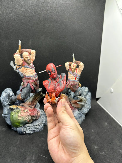 Deadpool Zombie Cosplay Bust - Hand-Painted Resin Horror Marvel Collector Gift