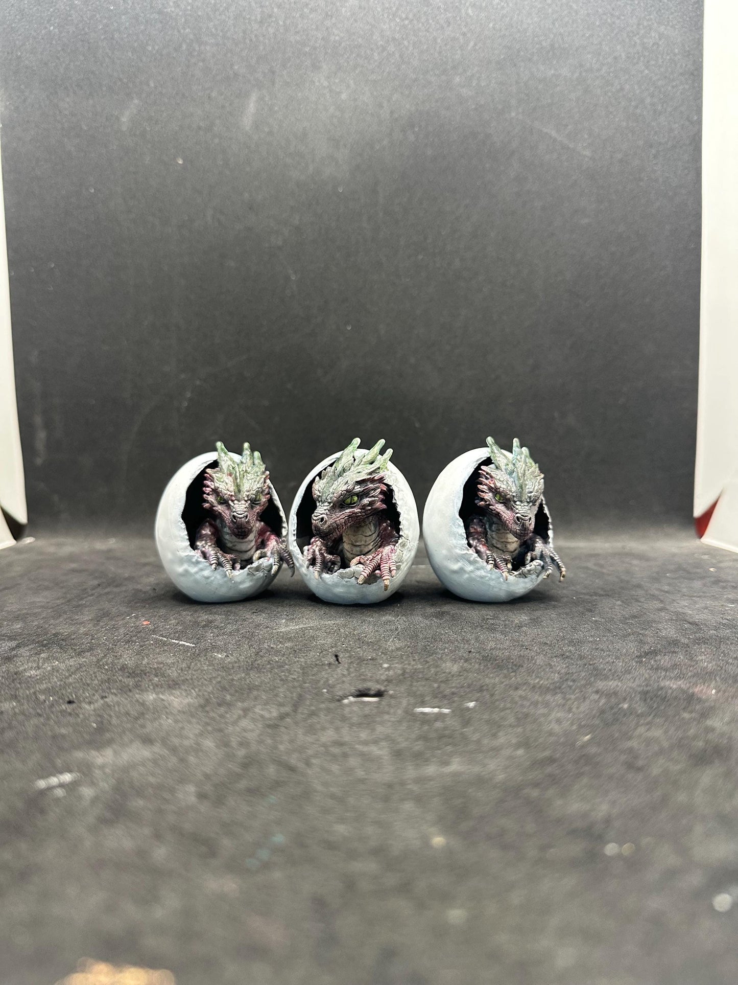 Dragon Hatchling in Egg – Fantasy Hand Painted Resin 3D Sculpture - Unique Mystical Collector Gift