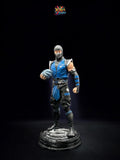Sub Zero Statue - Hand-Painted Ice Elemental Figure - Mortal Kombat Fighting 3D Resin Game Art