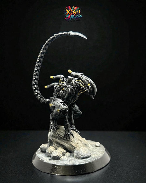 Hand-Painted Mechanical Space Monster – Sci-Fi Alien Cyborg Statue - Resin Art