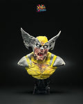 Zombie Wolverine Bust – Hand-Painted Resin Horror Fan Art