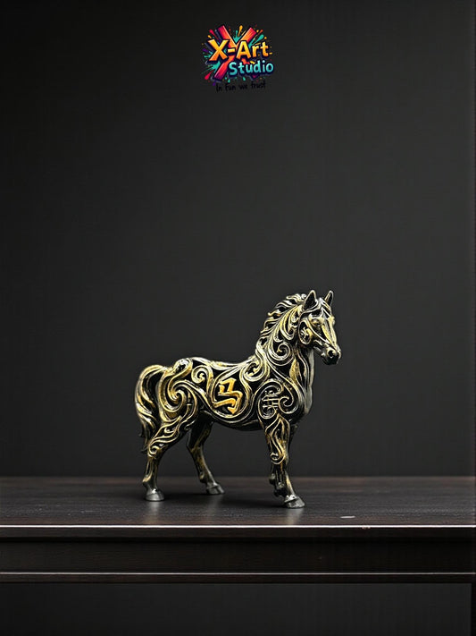 Modern Horse Figurine – Abstract Resin Horse Statue – Minimalist Desk Decor, Luxury Home Accent Gift