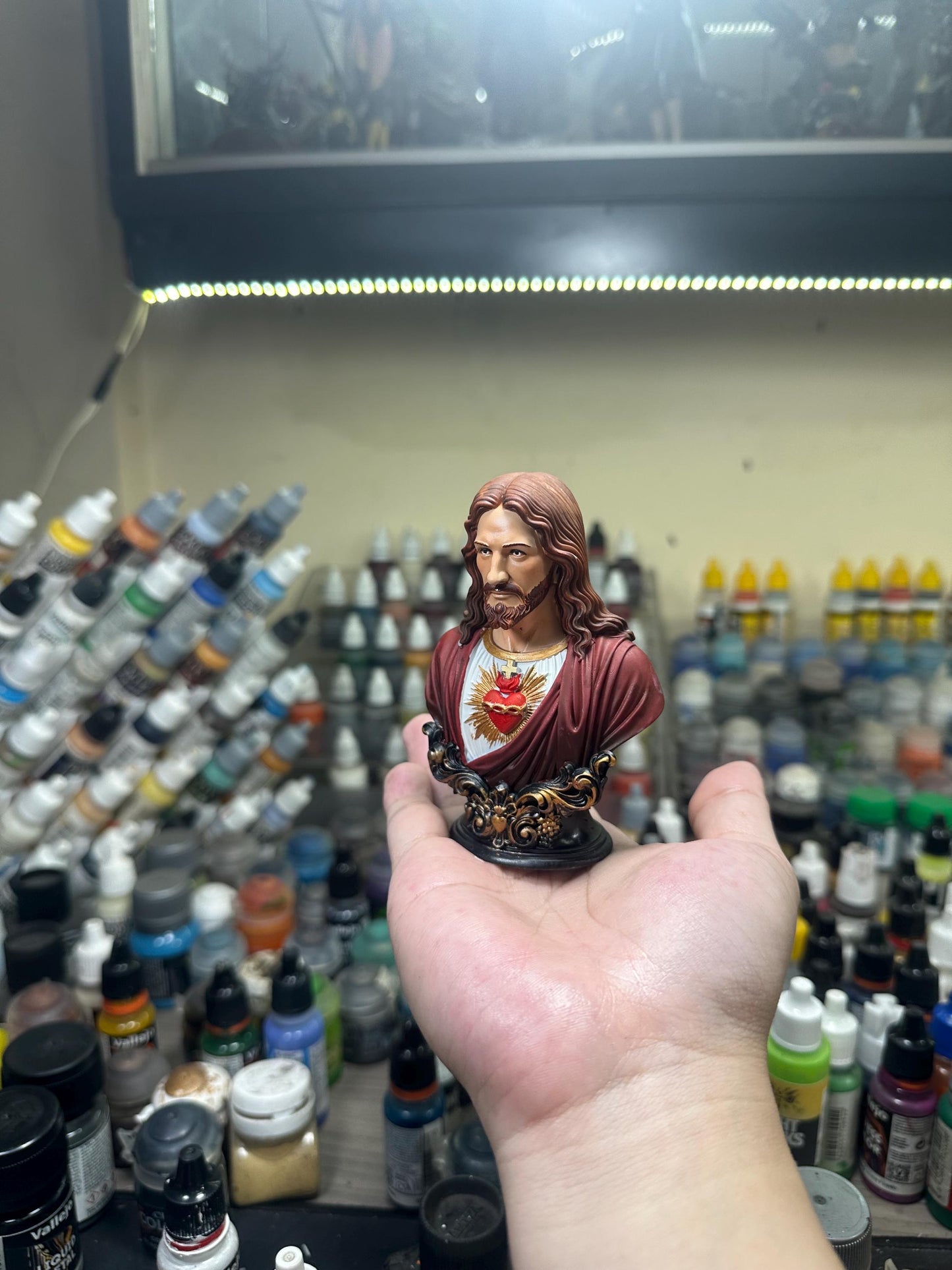 Sacred Heart Jesus Bust Sculpture, Christian Home Decor, Religious Figurine
