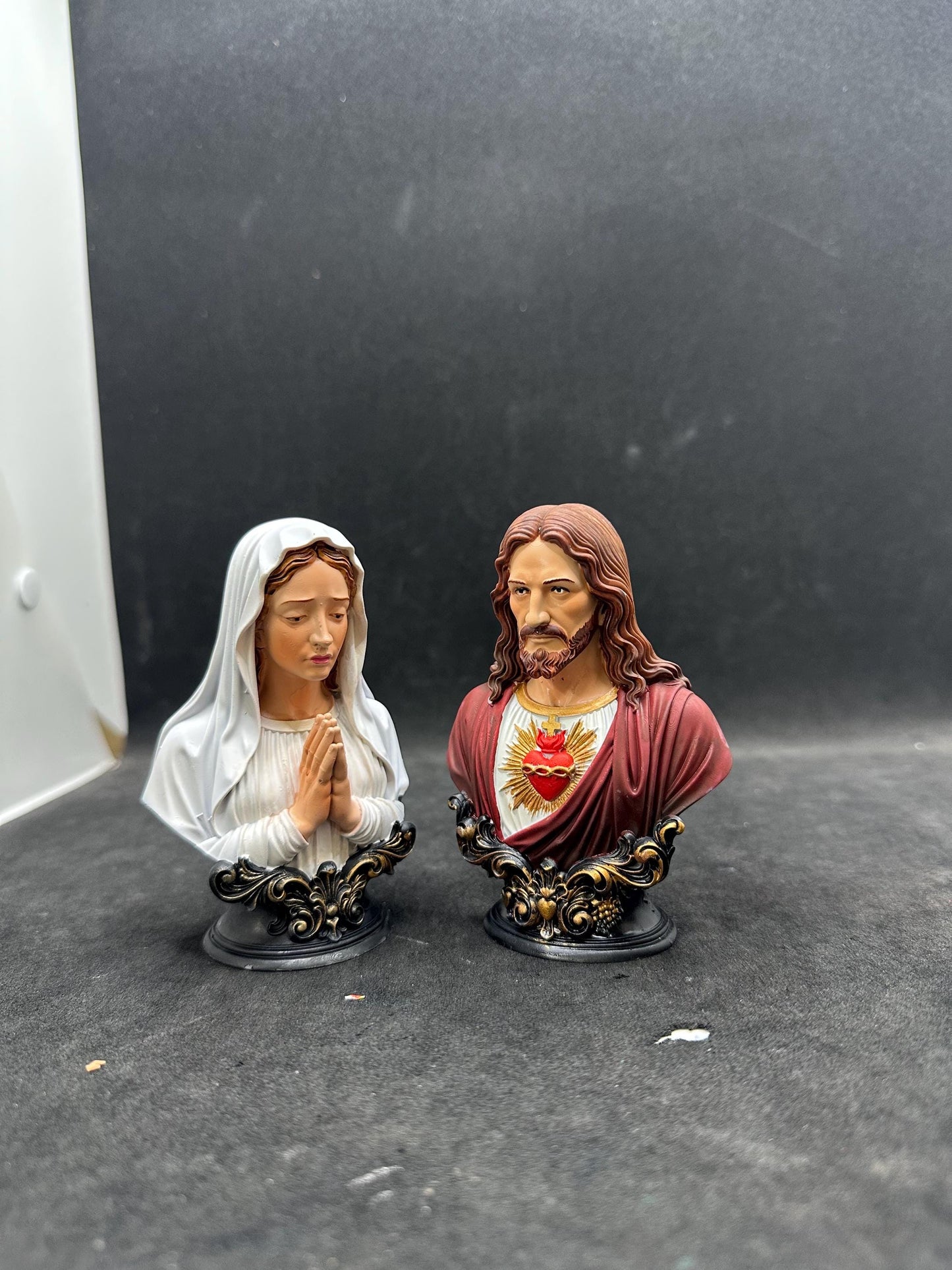 Sacred Heart Jesus Bust Sculpture, Christian Home Decor, Religious Figurine