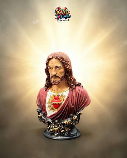 Sacred Heart Jesus Bust Sculpture, Christian Home Decor, Religious Figurine