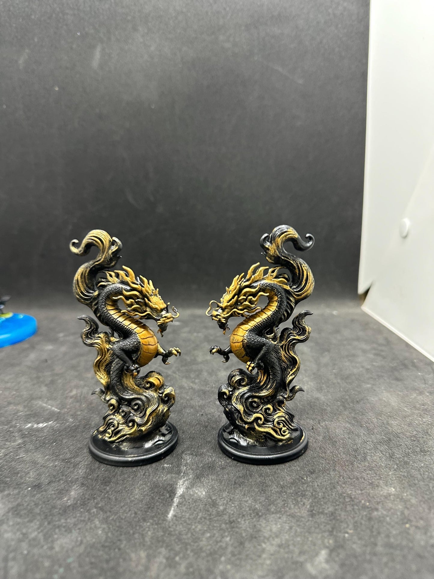 Dragon Statue – Hand Painted Resin Dragon Figurine – Fantasy Decor – Desk Decoration Gift