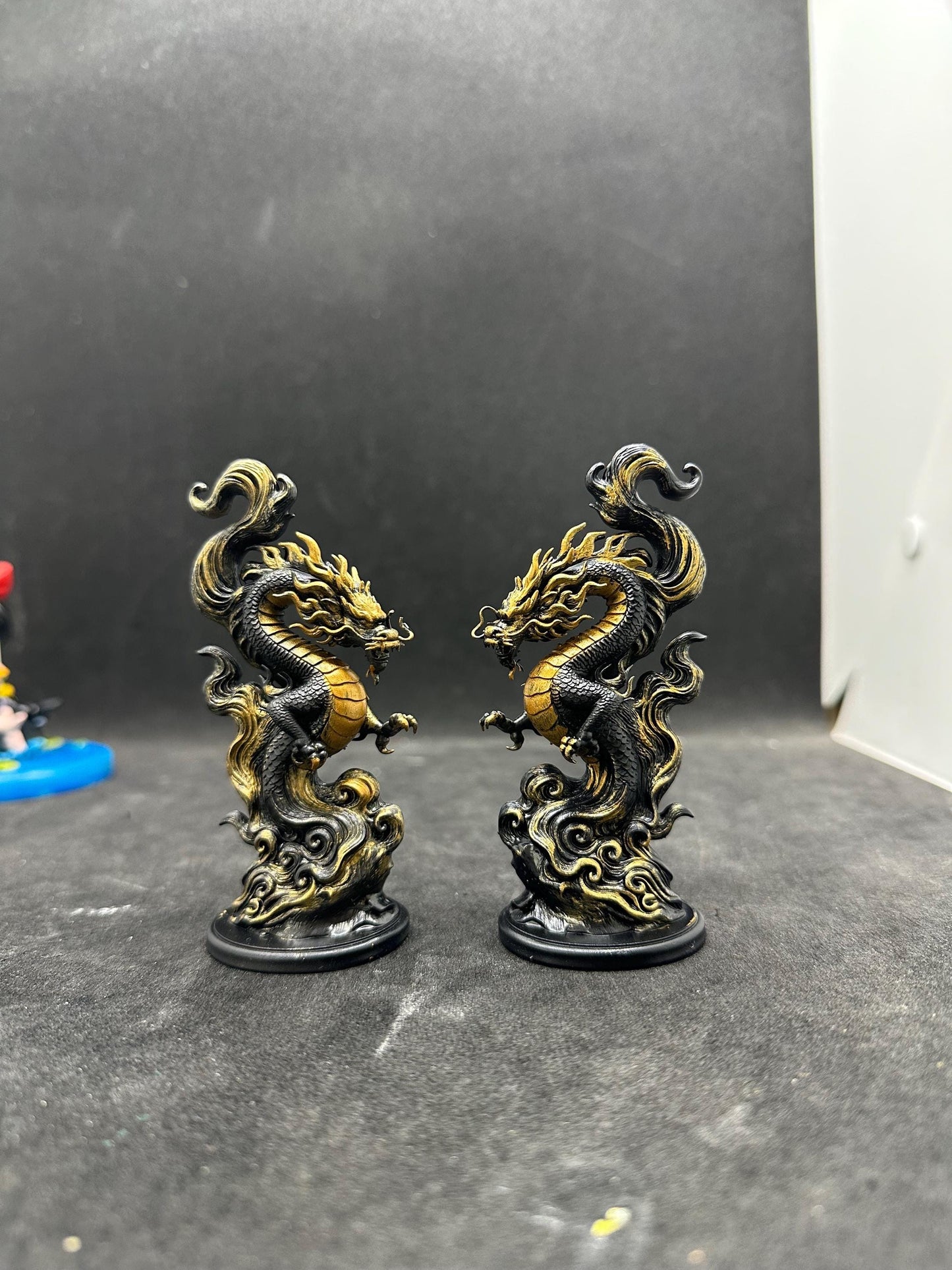 Dragon Statue – Hand Painted Resin Dragon Figurine – Fantasy Decor – Desk Decoration Gift