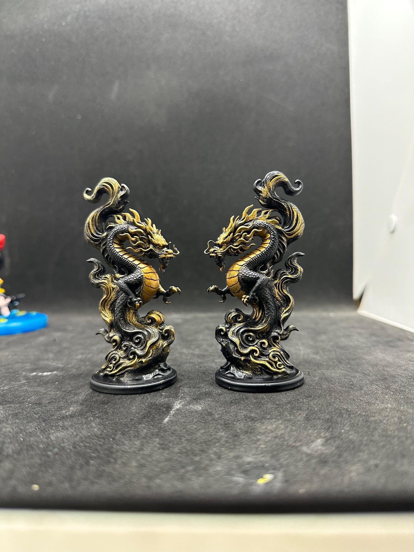 Dragon Statue – Hand Painted Resin Dragon Figurine – Fantasy Decor – Desk Decoration Gift