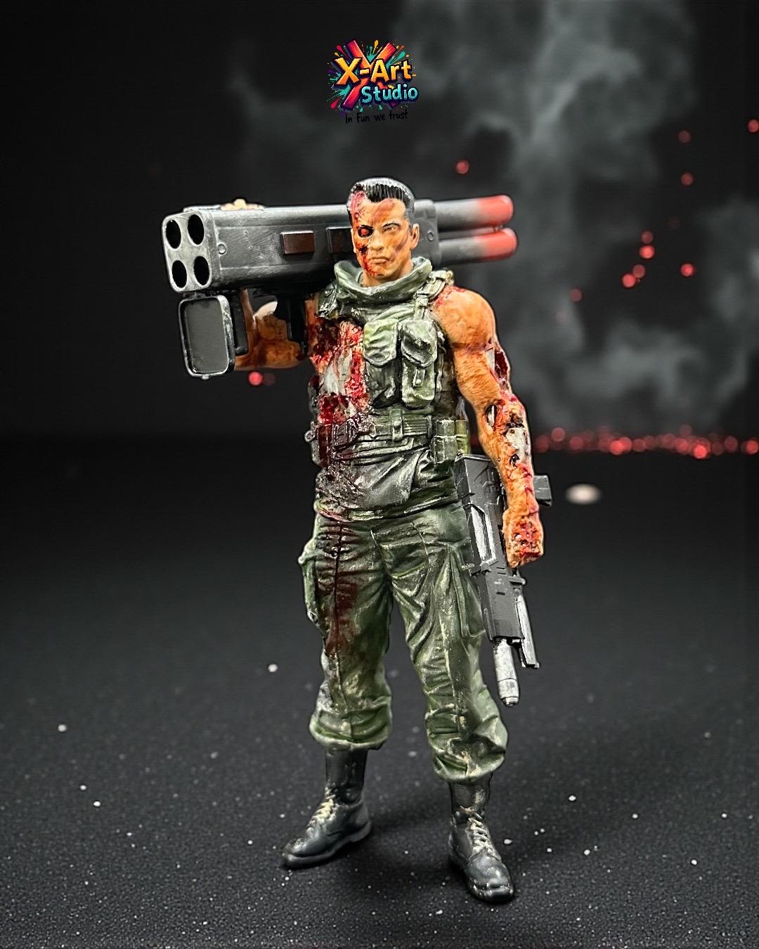 Endoskeleton Warrior Figurine – Hand-Painted Terminator Soldier Statue, Post-Apocalyptic Decor