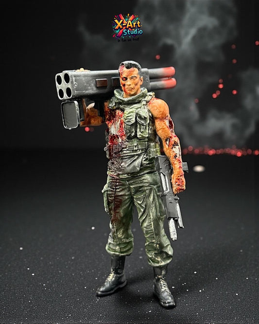 Endoskeleton Warrior Figurine – Hand-Painted Terminator Soldier Statue, Post-Apocalyptic Decor