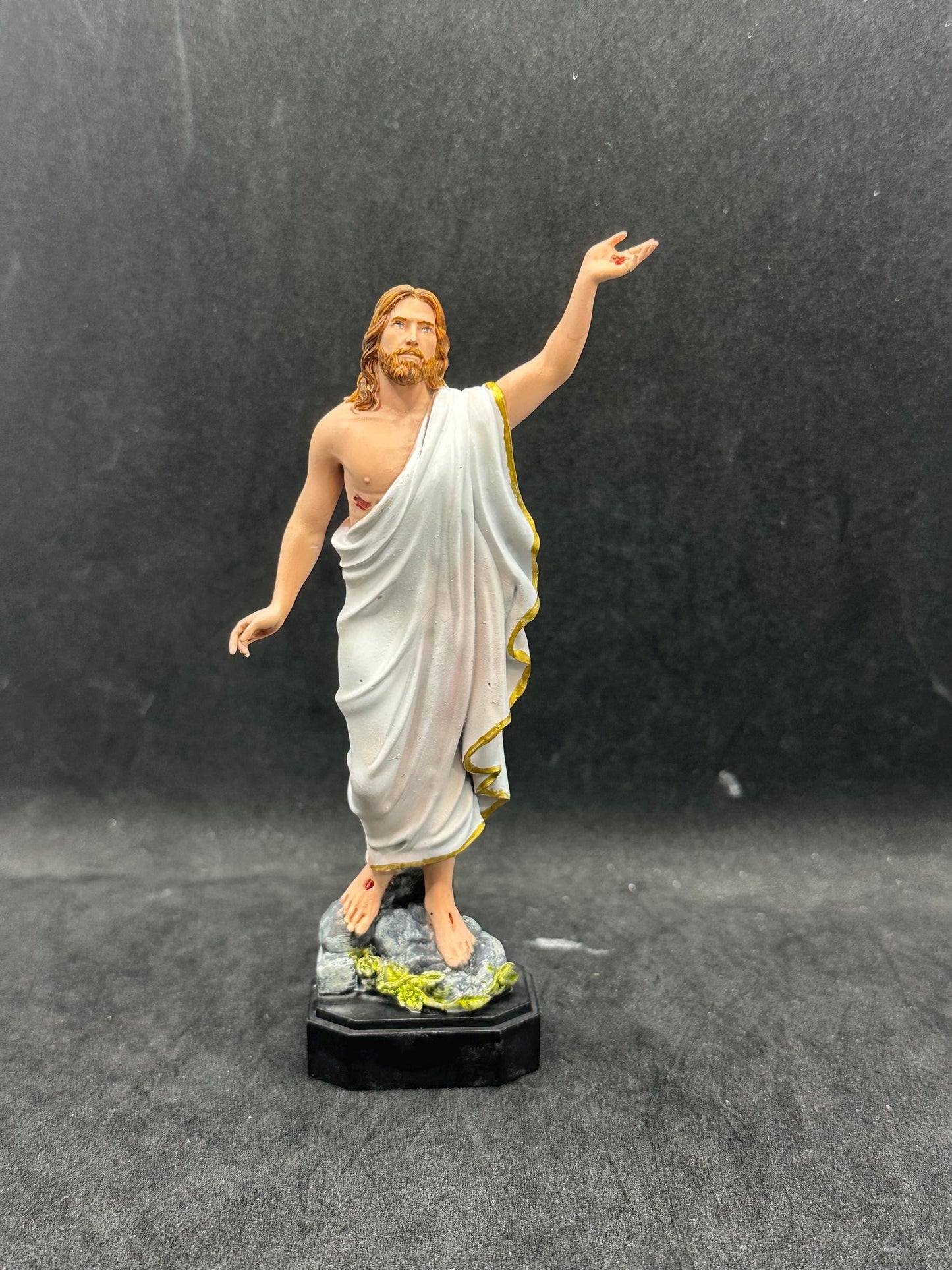 Hand Painted Jesus Christ Resurrection Statue – Christian Religious Resin Decor