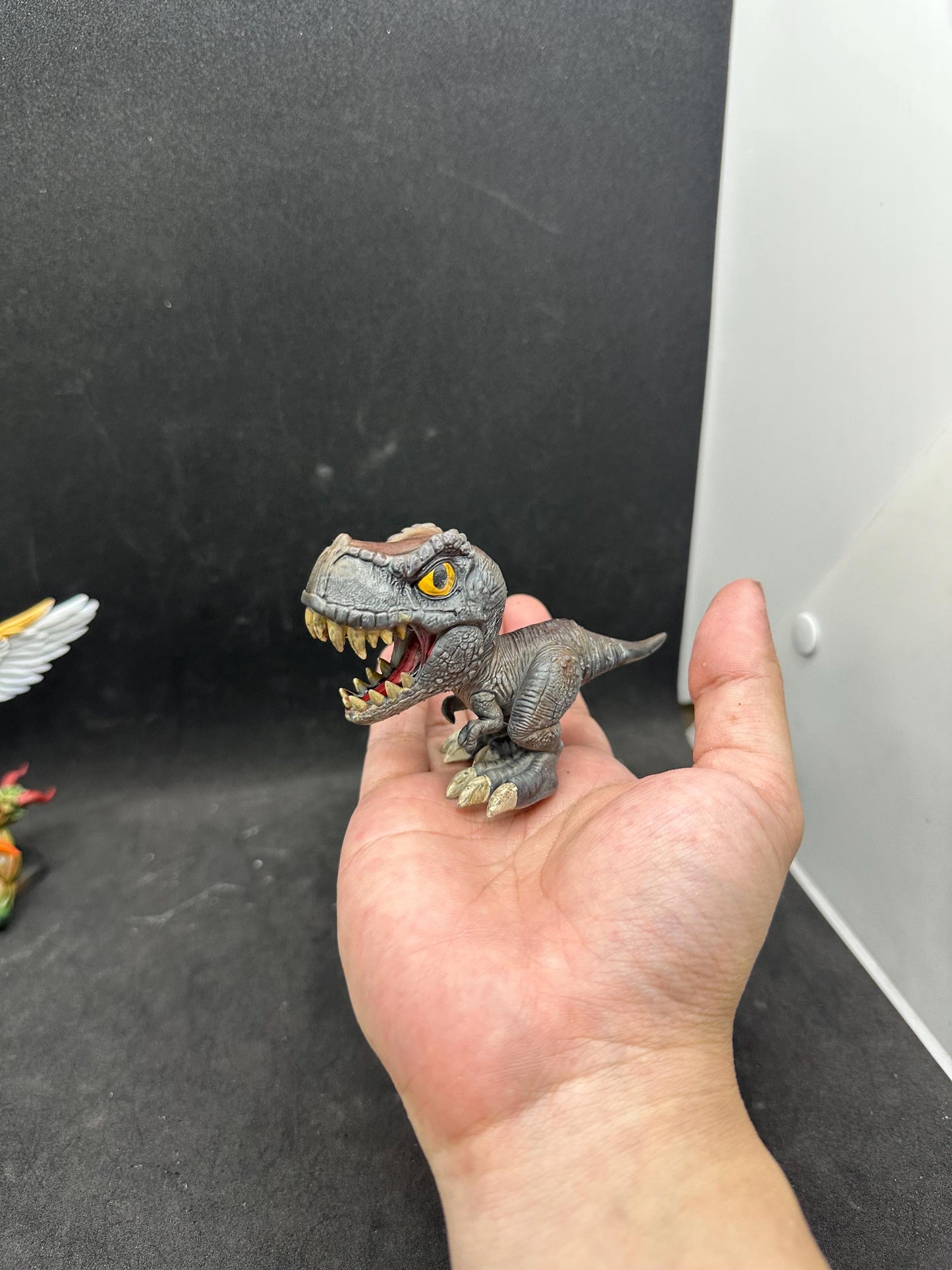 Hand-Painted T-Rex Figurine – Chibi Tyrannosaurus Rex Resin Desk Decor