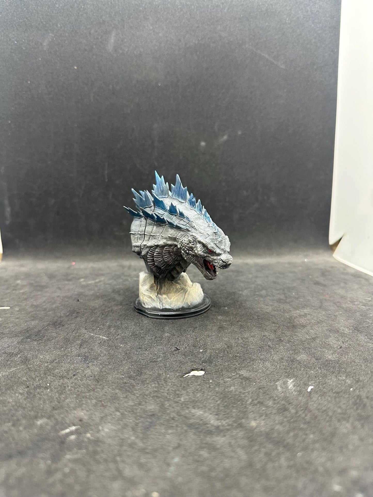 Hand Painted Godzilla Bust – Nuclear Kaiju, Radioactive Creature, Fantasy “King Monster” Style Decor