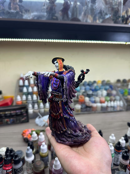 Hand Painted Jiangshi Statue – Chinese Zombie Folklore Horror Decor Resin Figurine