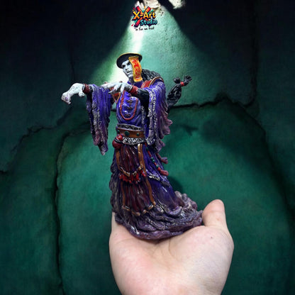 Hand Painted Jiangshi Statue – Chinese Zombie Folklore Horror Decor Resin Figurine