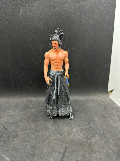Hand Painted Samurai Statue – Miyamoto Musashi Inspired Swordsman, Ronin Warrior Figurine, Japanese Bushido Decor
